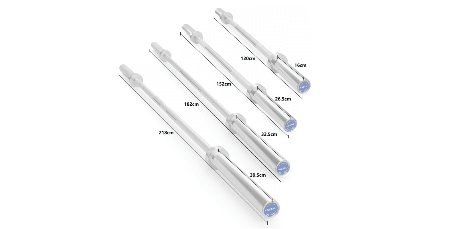 KEFL 2" Olympic Weight Bar - 4FT/5FT/6FT/7FT