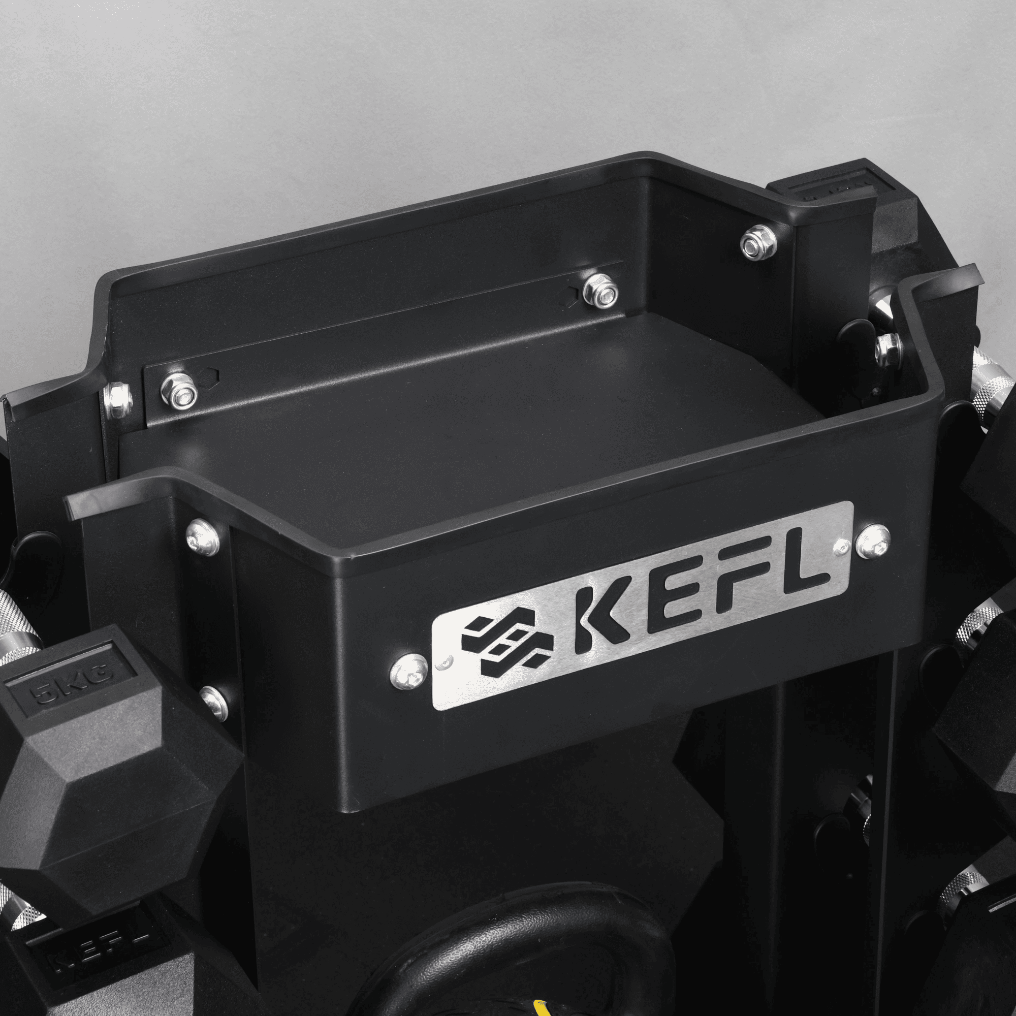 KEFL Dumbbell and Kettlebell Storage Rack