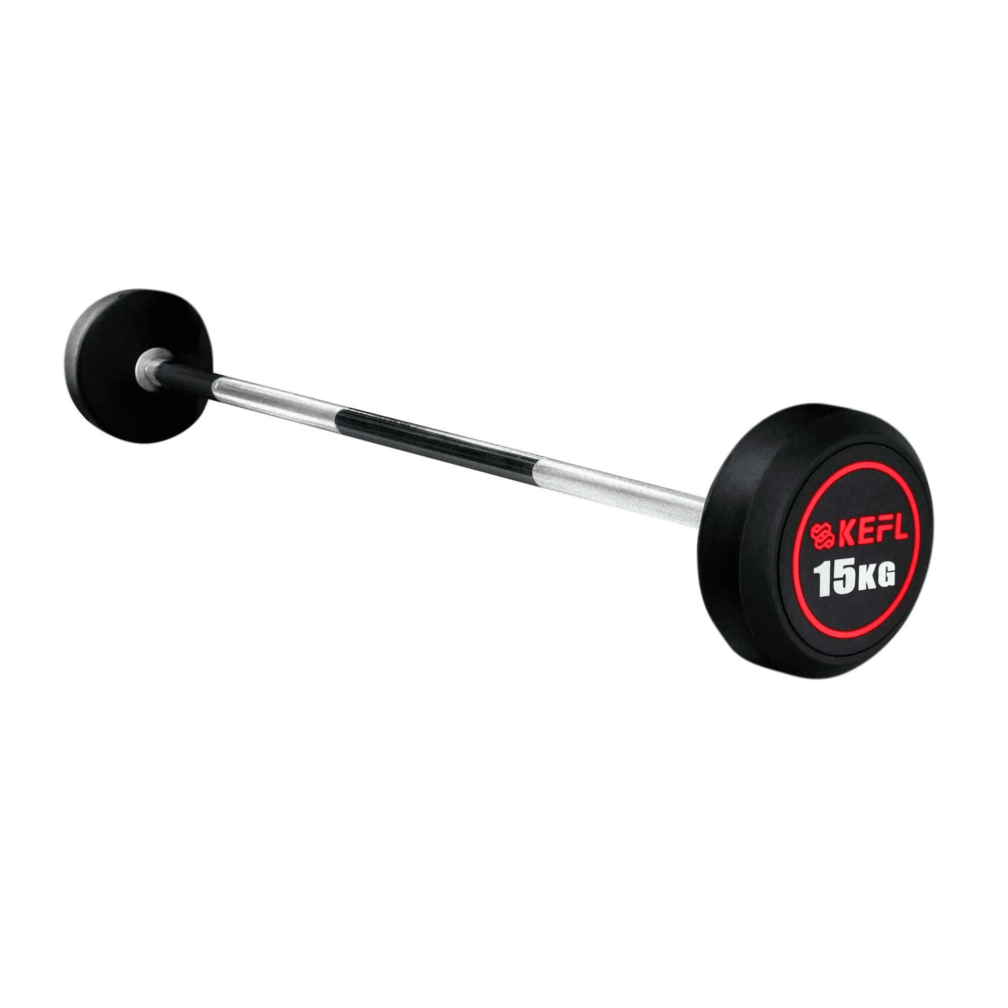 KEFL Rubber Barbell With Straight Bar
