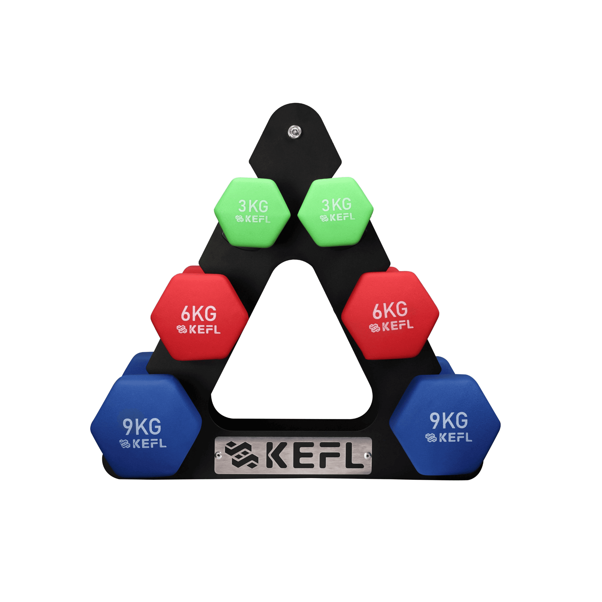 KEFL Steel Hex 3 Tier Dumbbell Rack