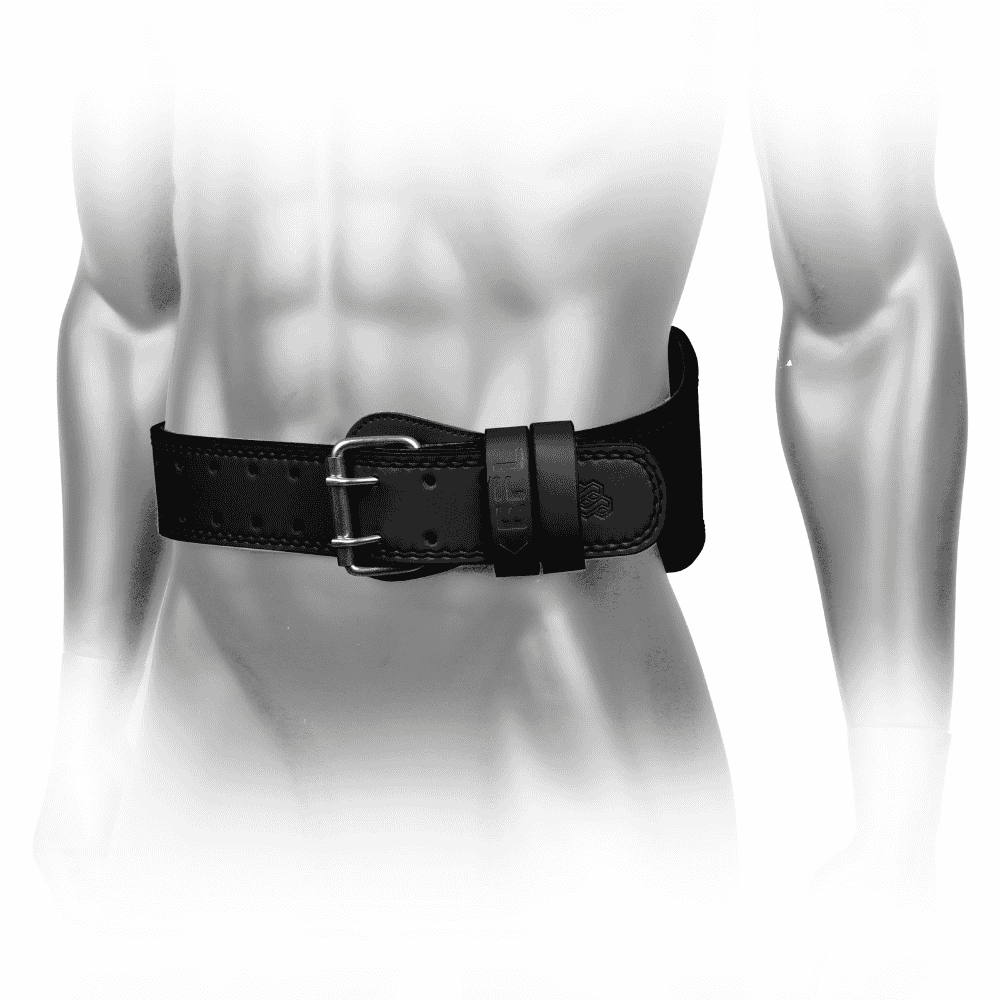 Leather Weight Lifting Gym Support Belt - Powerlifting Training Lumbar Back