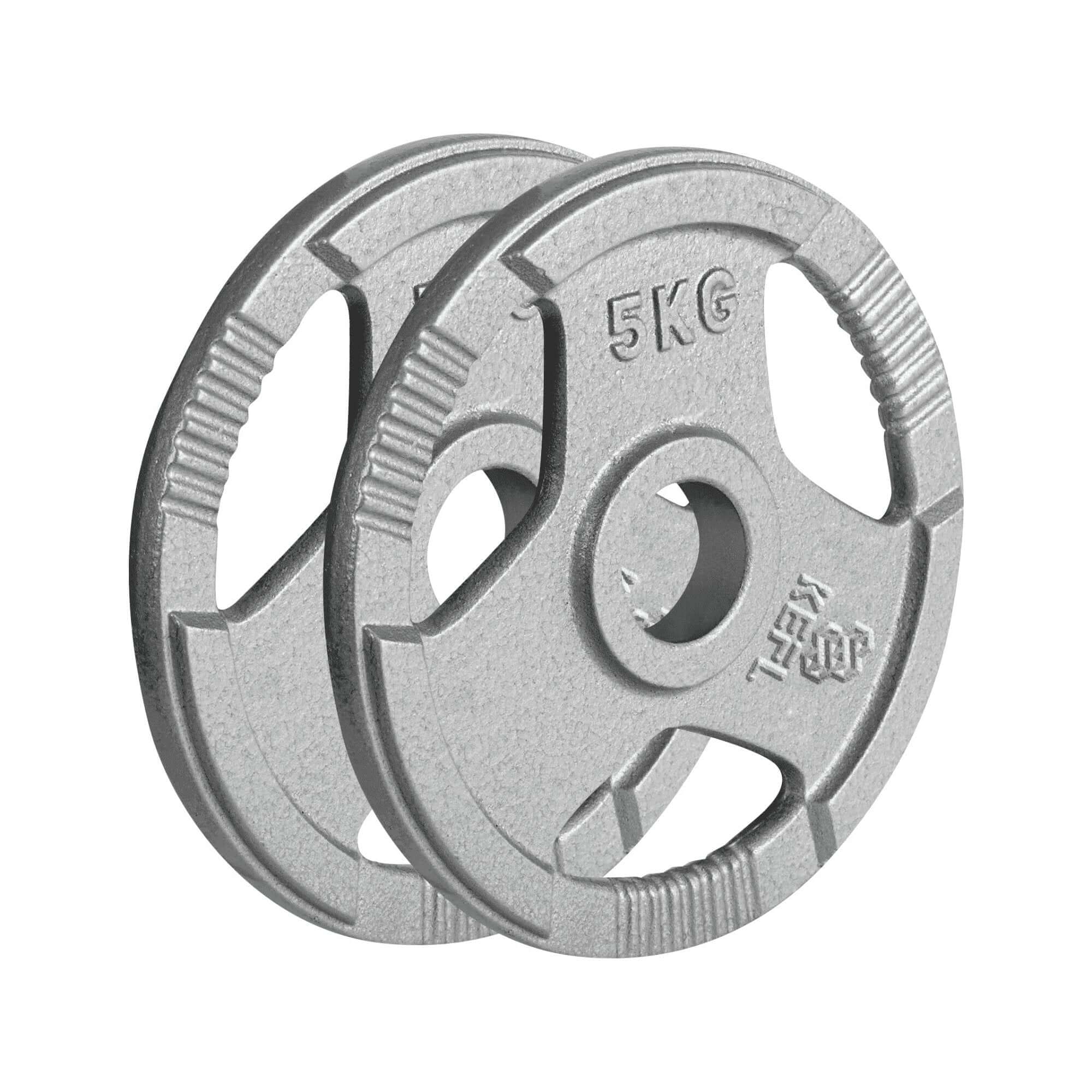 KEFL Cast Iron 2"Olympic Tri Grip Weight Plates