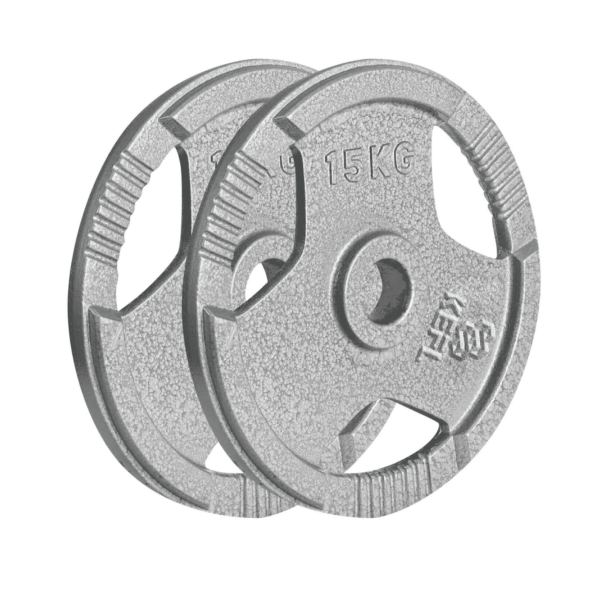 KEFL Cast Iron 2"Olympic Tri Grip Weight Plates