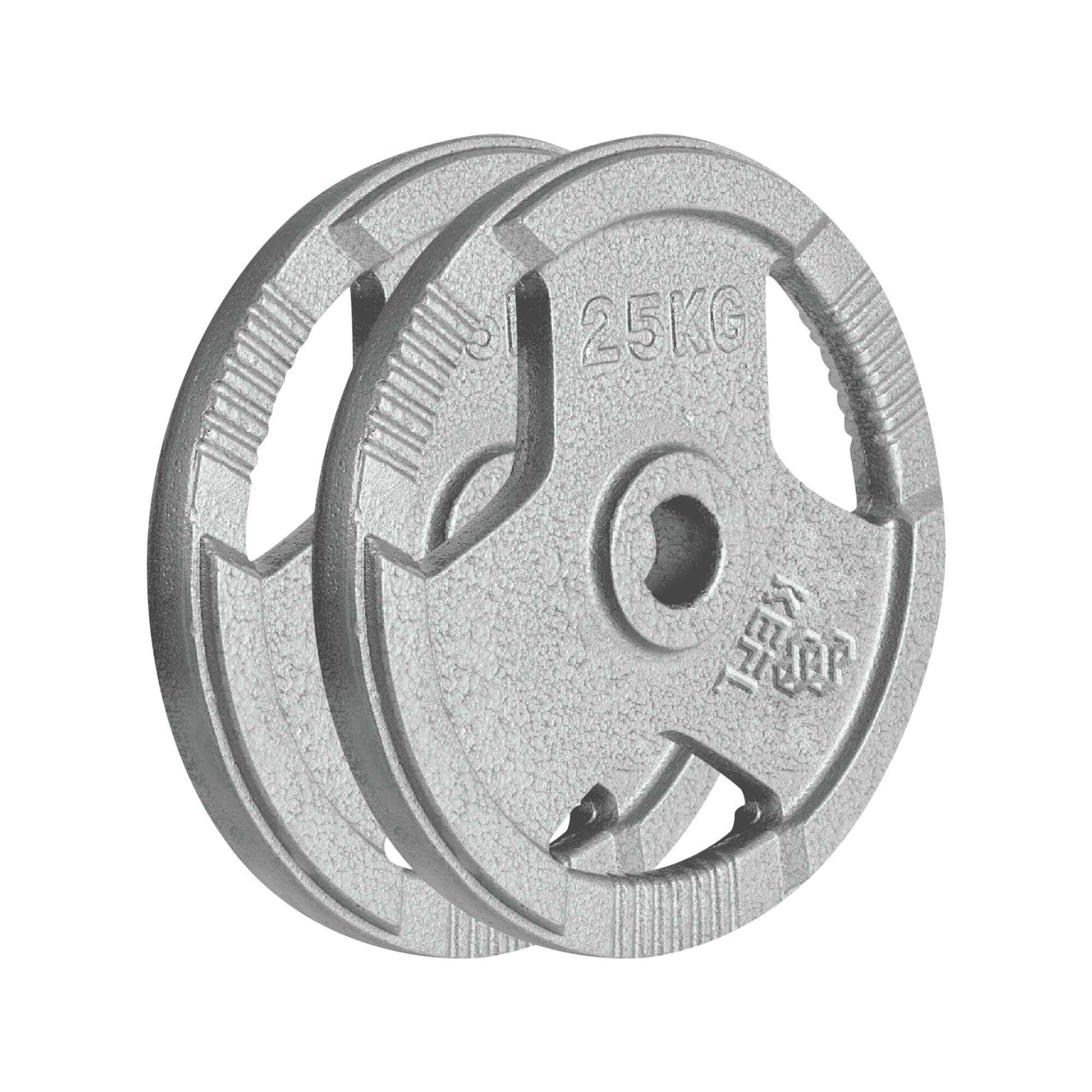 KEFL Cast Iron 2"Olympic Tri Grip Weight Plates