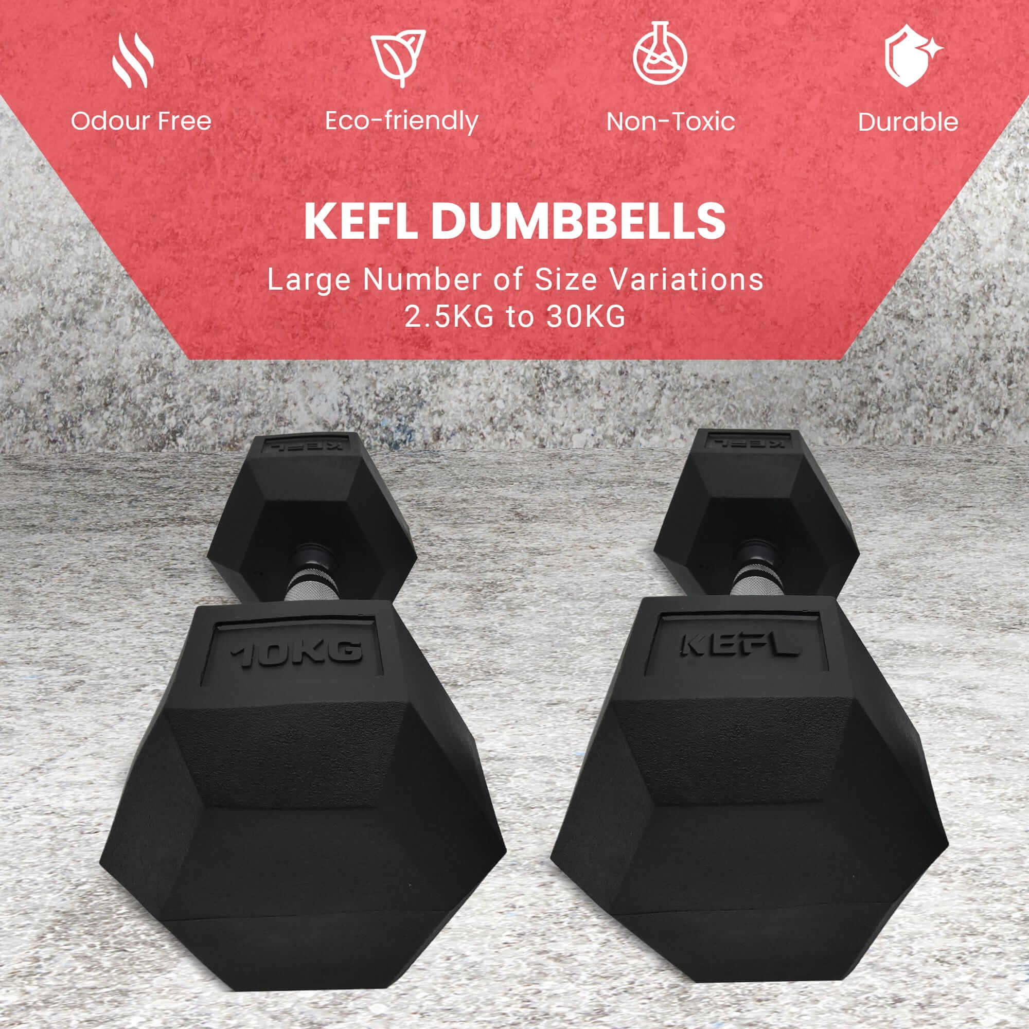 KEFL Hexagonal Dumbbell Set