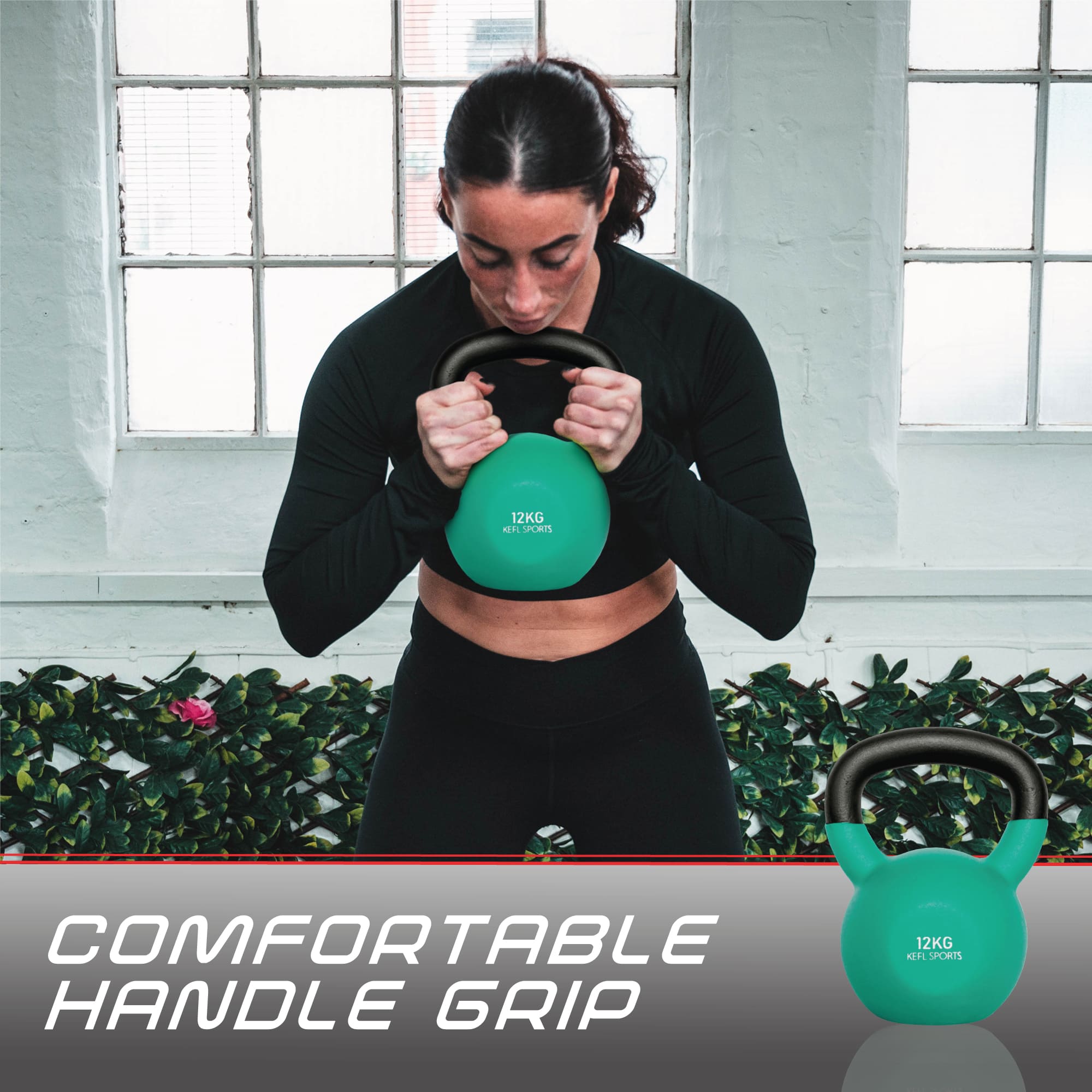 KEFL Sports Neoprene Kettlebell - Colour Coded