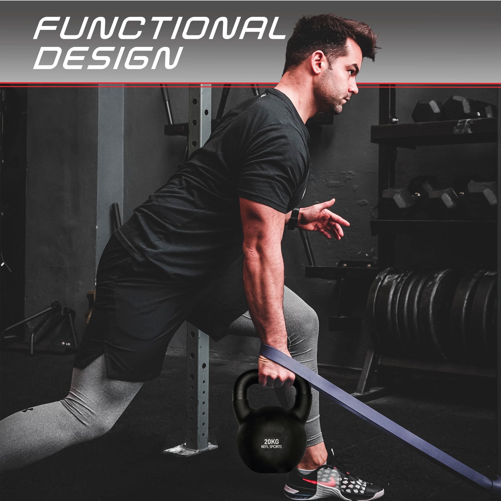 KEFL Sports Neoprene Kettlebell - Colour Coded