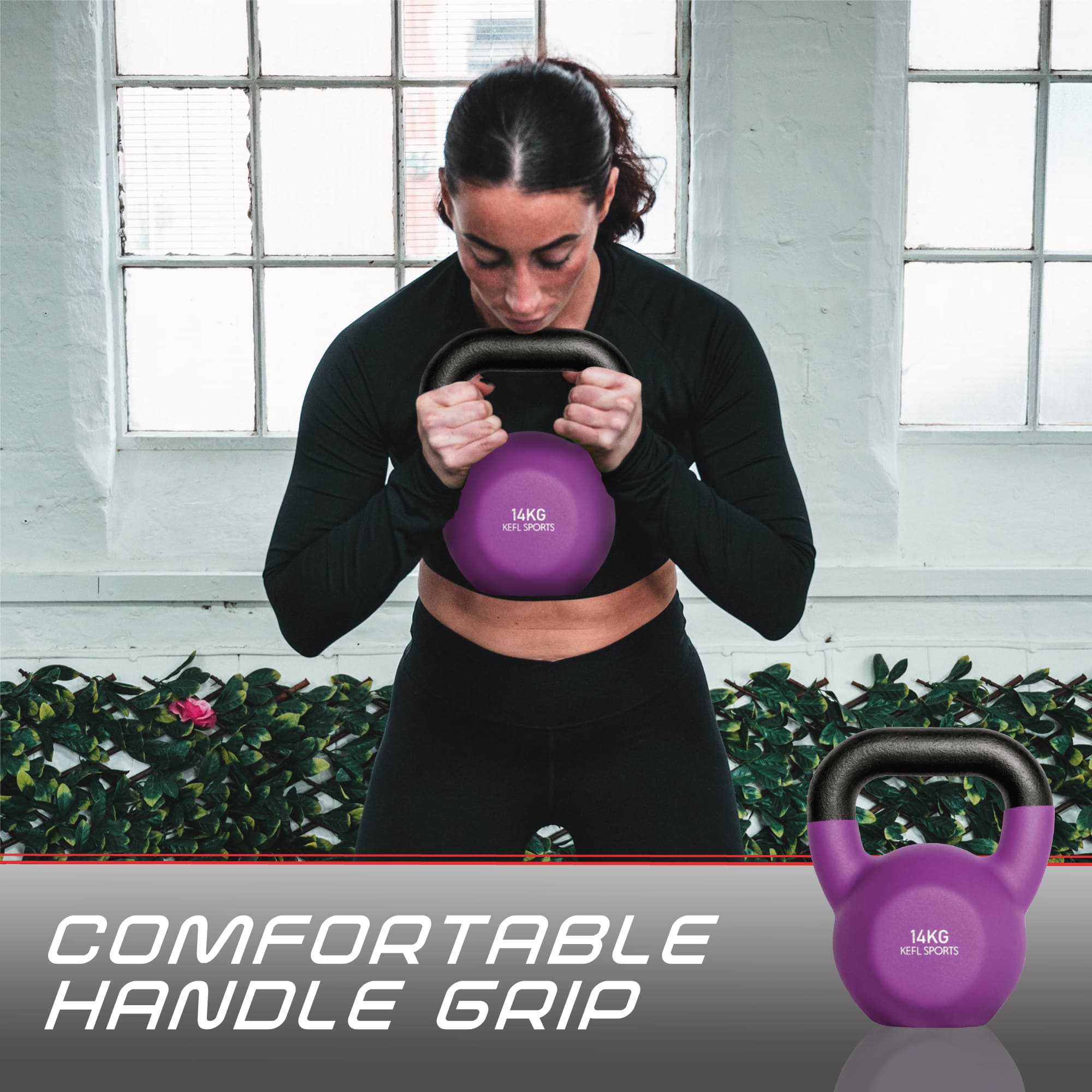 KEFL Sports Neoprene Kettlebell - Colour Coded