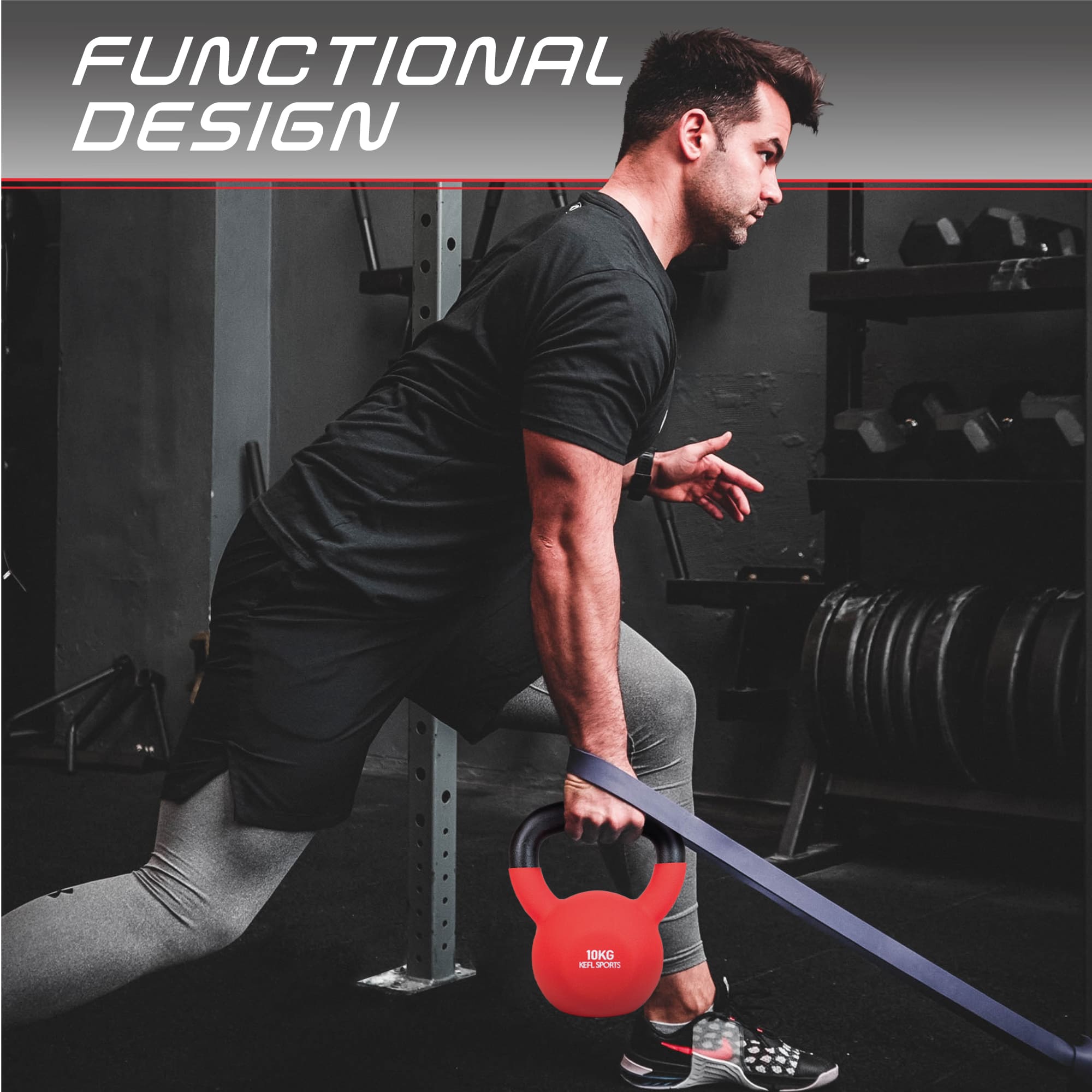 KEFL Sports Neoprene Kettlebell - Colour Coded