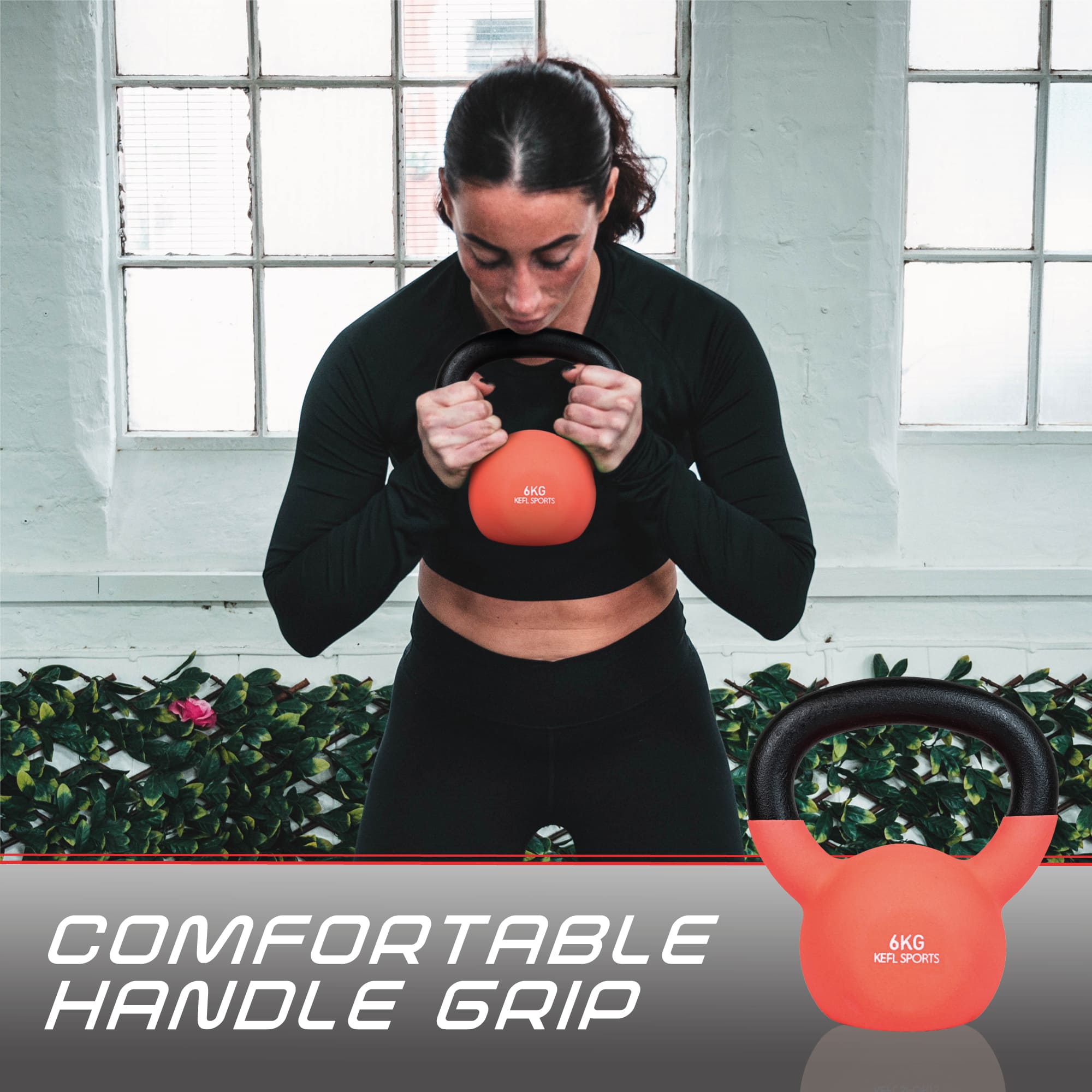 KEFL Sports Neoprene Kettlebell - Colour Coded