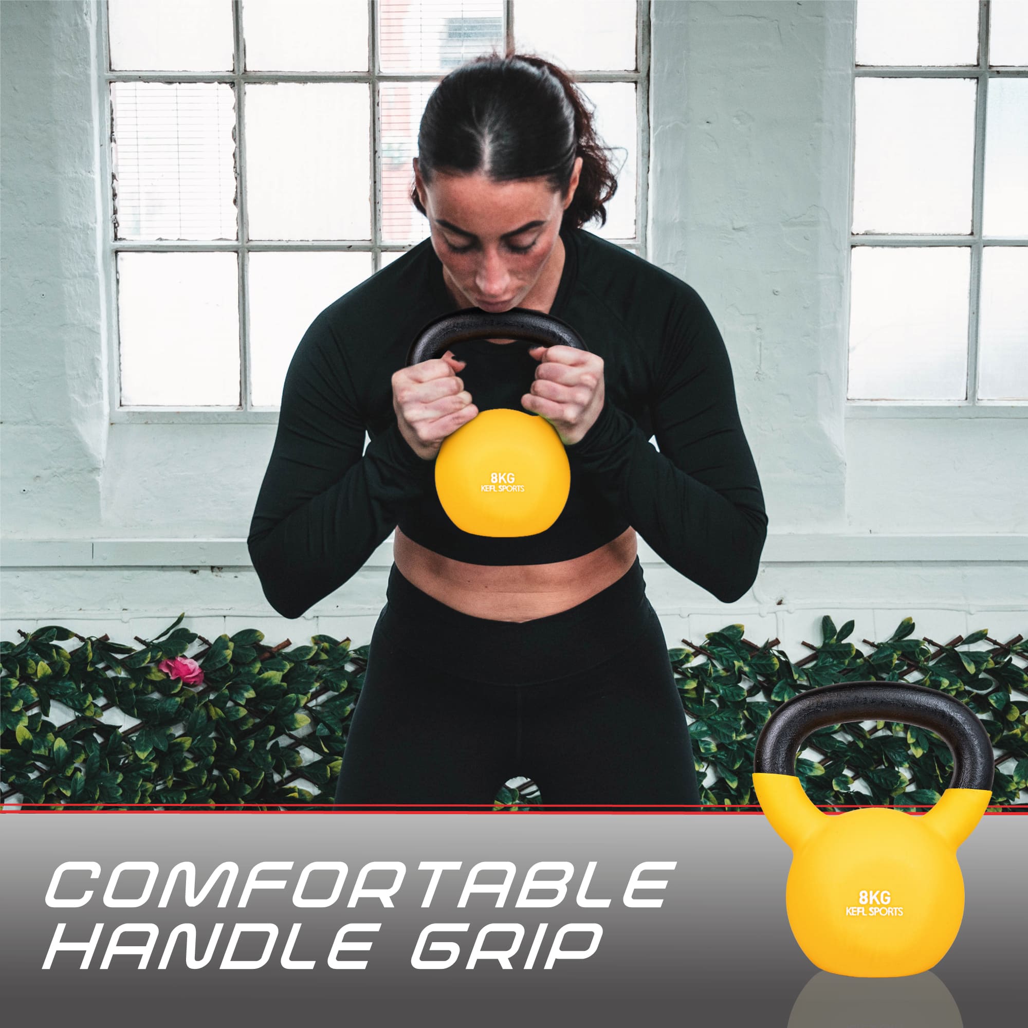 KEFL Sports Neoprene Kettlebell - Colour Coded