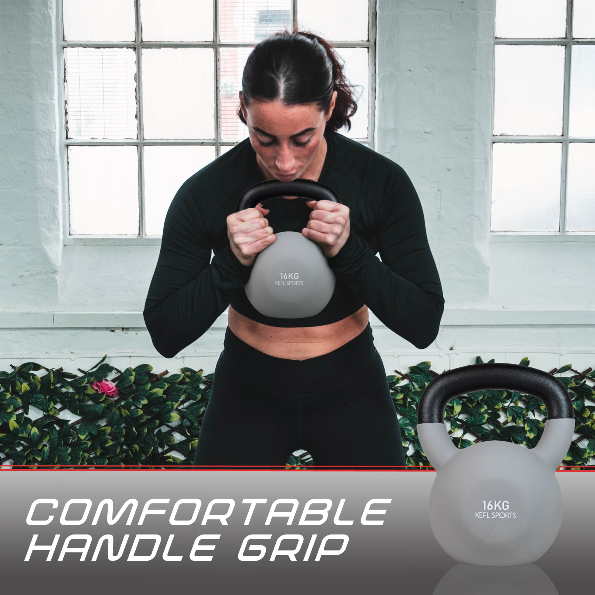 KEFL Sports Neoprene Kettlebell - Colour Coded