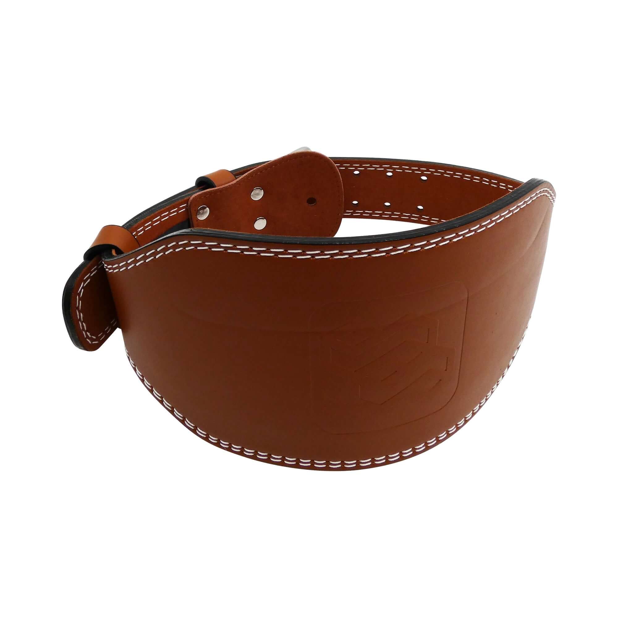 Leather Weight Lifting Gym Support Belt - Powerlifting Training Lumbar Back
