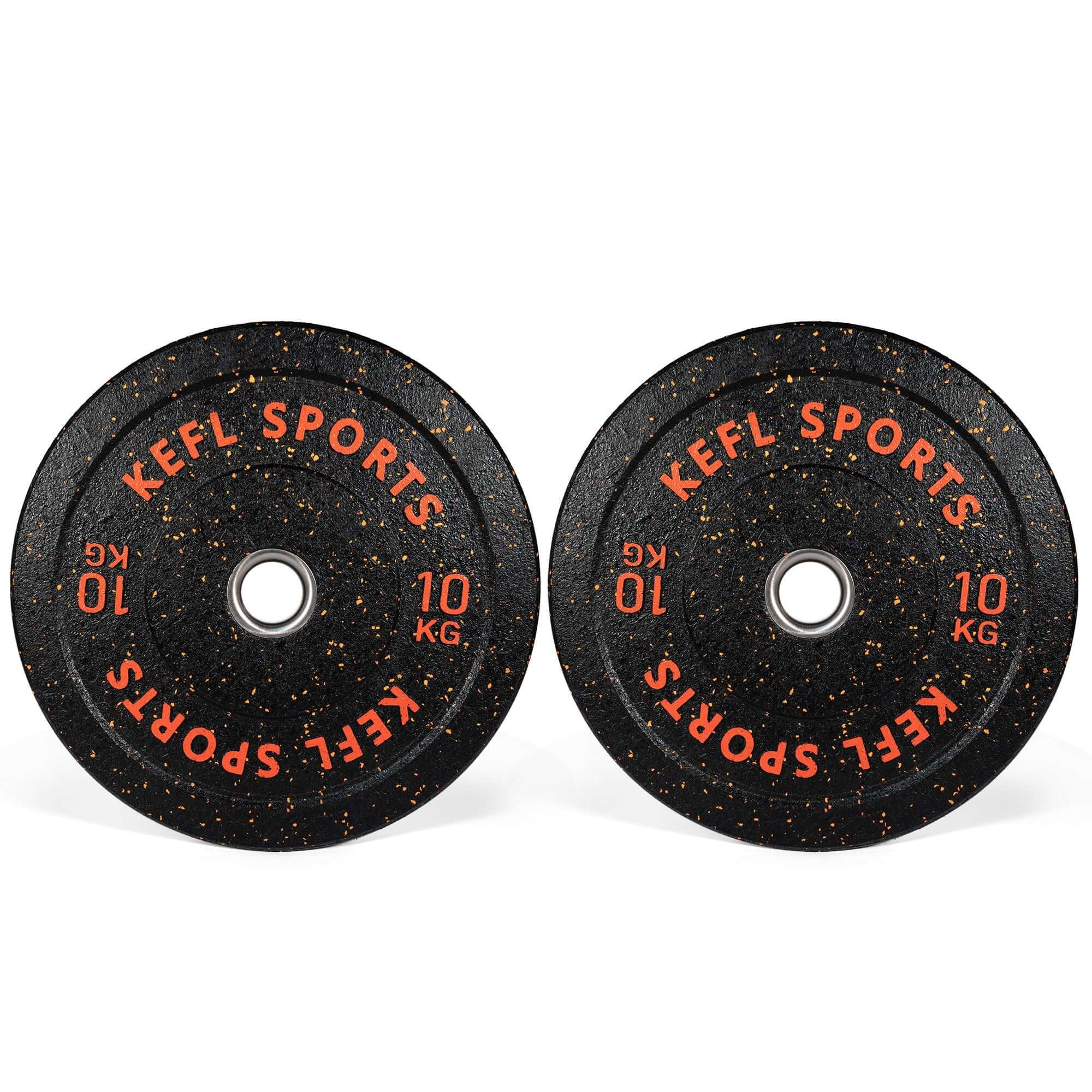 Olympic Hex Barbell & Colour Splashed Bumper Plates Set