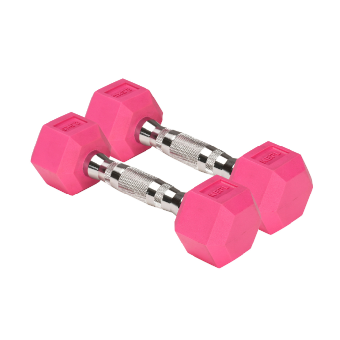 KEFL Coloured Hexagonal TPE Dumbbells