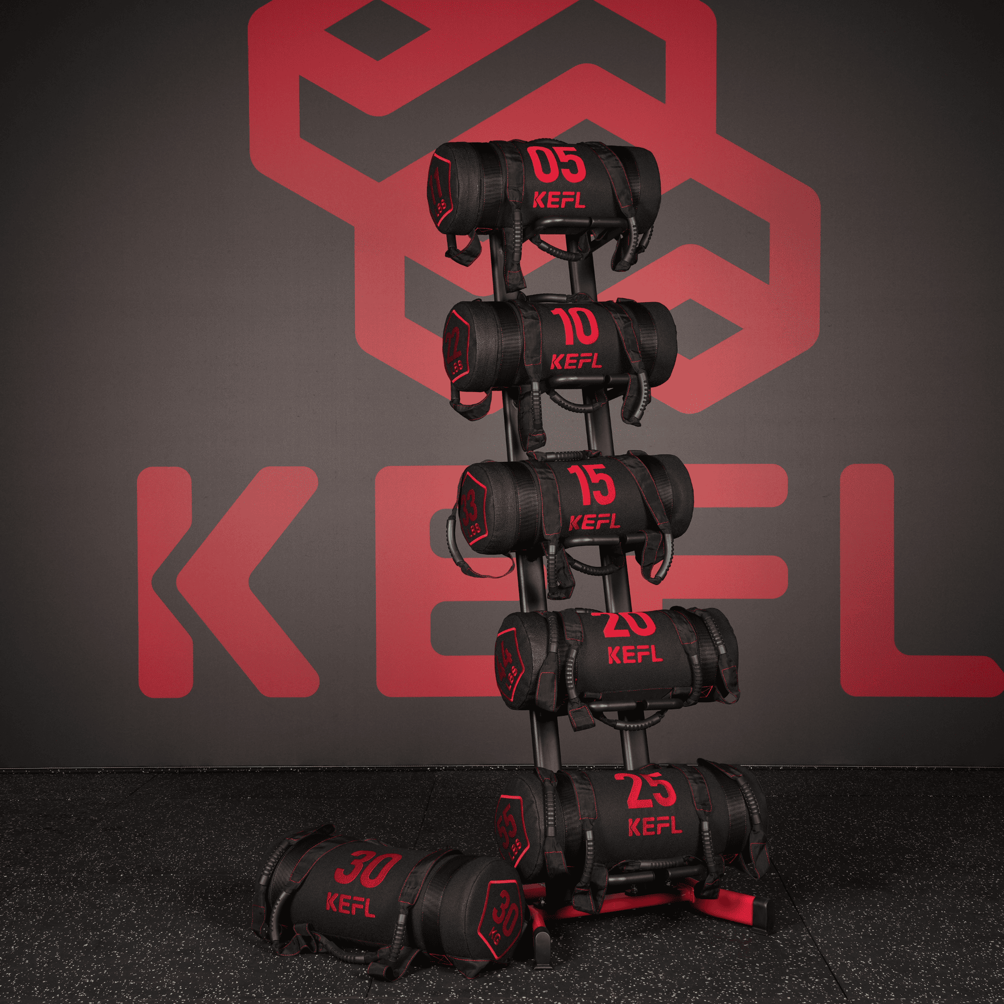KEFL Medicine Wall Ball & Sandbag Storage Rack