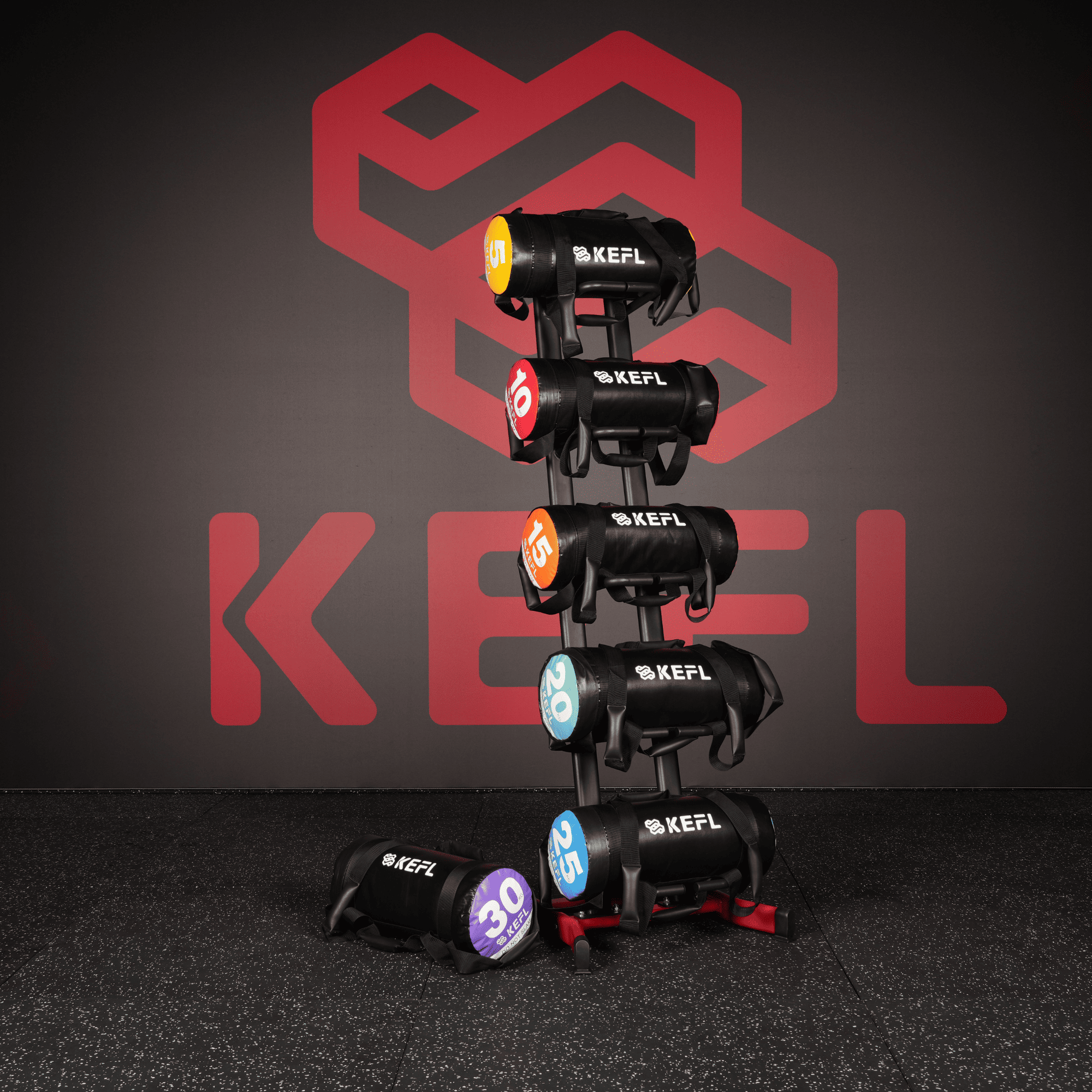 KEFL Medicine Wall Ball & Sandbag Storage Rack