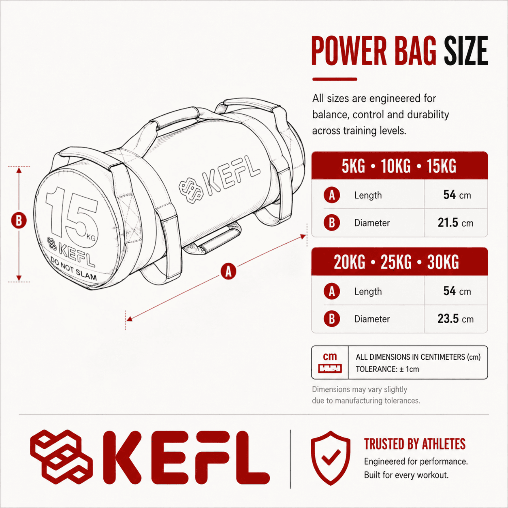 KEFL Sports Power Bags - Black
