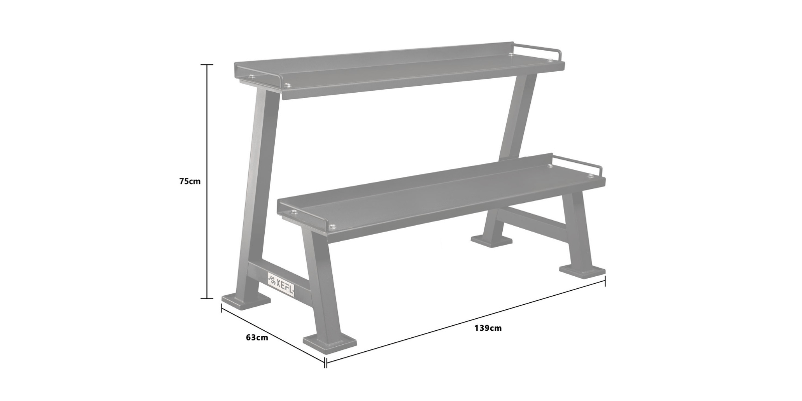 KEFL 2 Tier 400KG Kettlebell Rack - KEFL