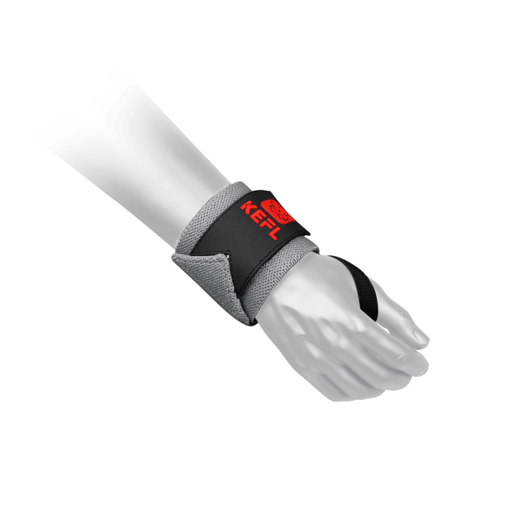 Light Resistance Weight Lifting Wrist Wraps Grey