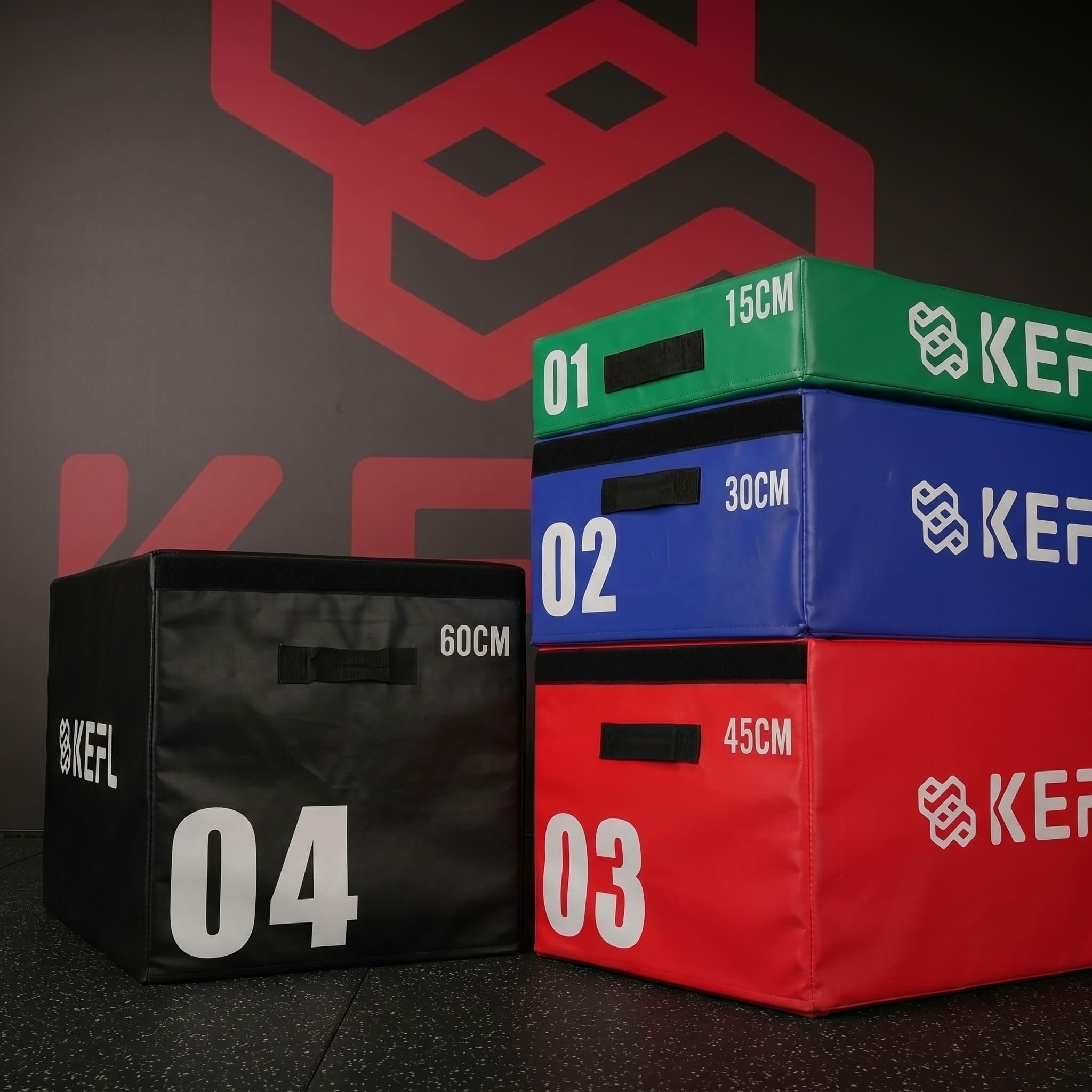 KEFL Soft Foam Stackable Plyometric Coloured Jump Box 90x75cm