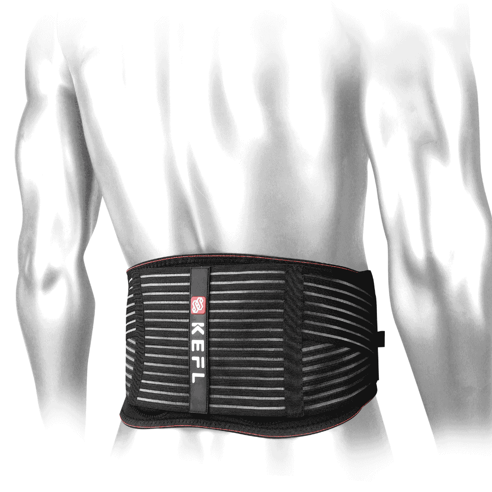 Breathable Back Lumbar Support with Double Banded Strong Compression Pull Straps