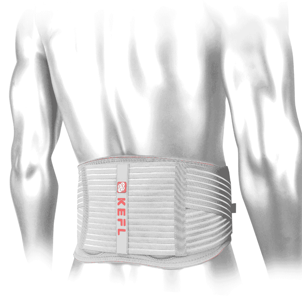 Breathable Back Lumbar Support with Double Banded Strong Compression Pull Straps