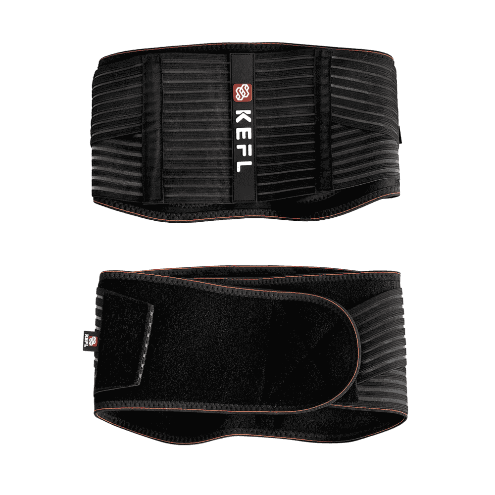 Breathable Back Lumbar Support with Double Banded Strong Compression Pull Straps