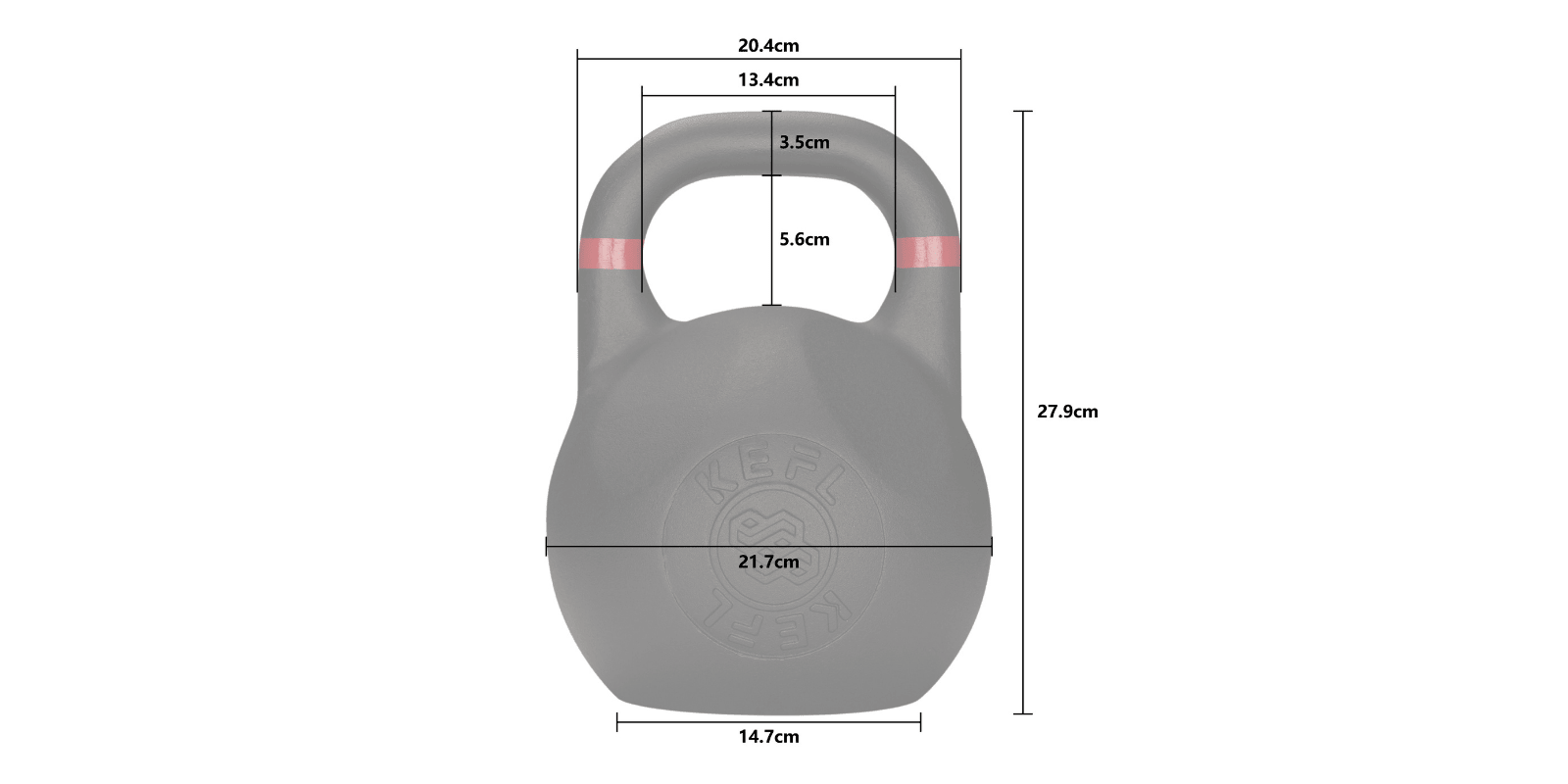 Competition Colour Coded Cast Iron Kettlebell