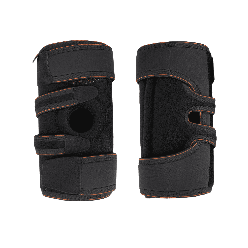 Extended Knee Support Open Patella Brace with Straps