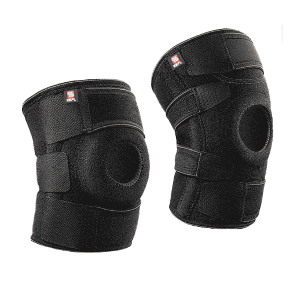 Extended Knee Support Open Patella Brace with Straps