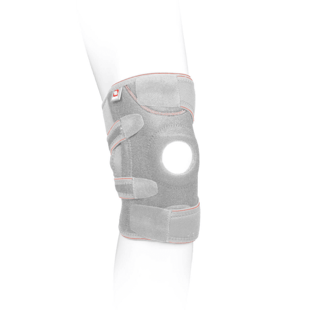 Extended Knee Support Open Patella Brace with Straps