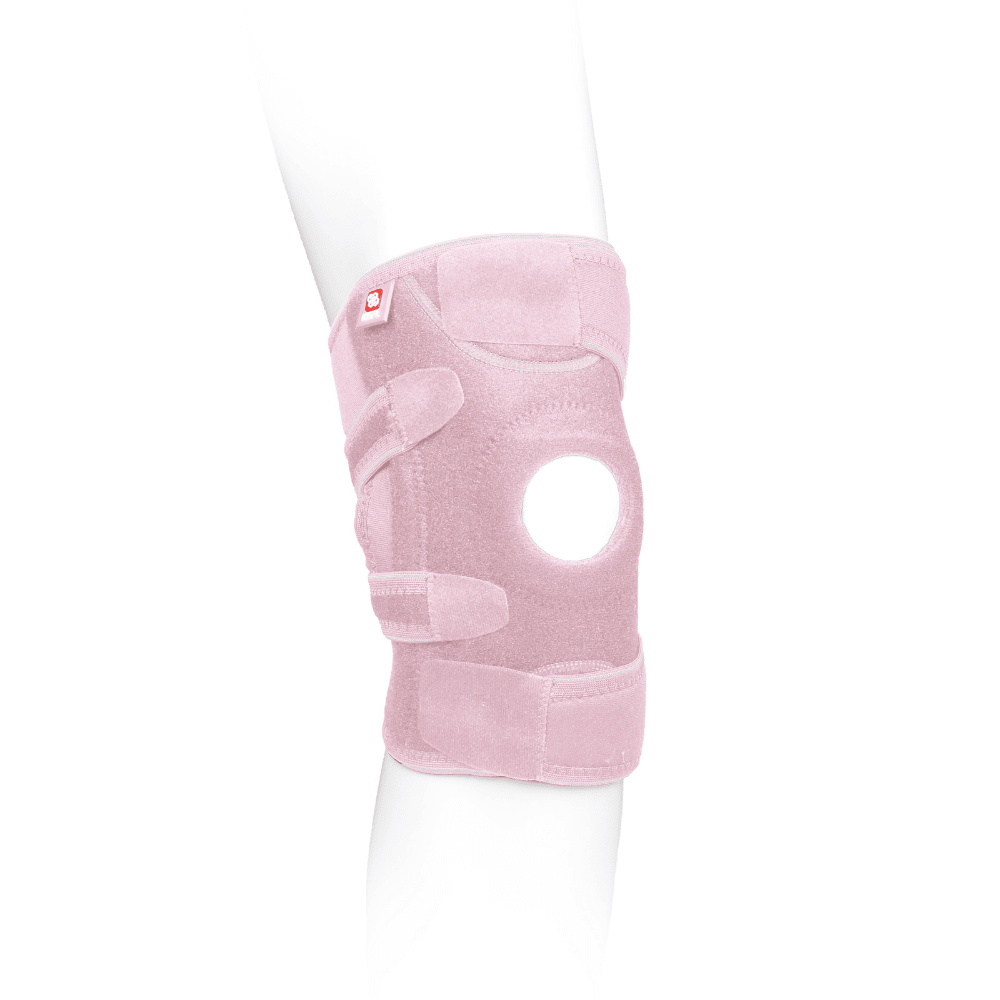 Extended Knee Support Open Patella Brace with Straps