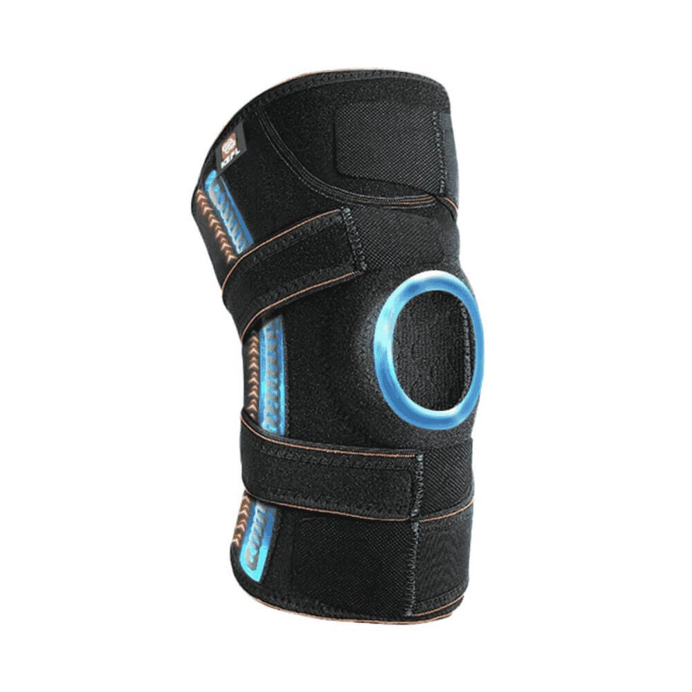 Extended Knee Support Open Patella Brace with Straps