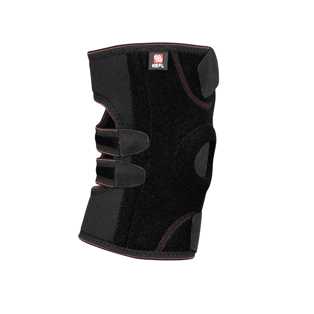 Extended Knee Support Open Patella Brace with Straps