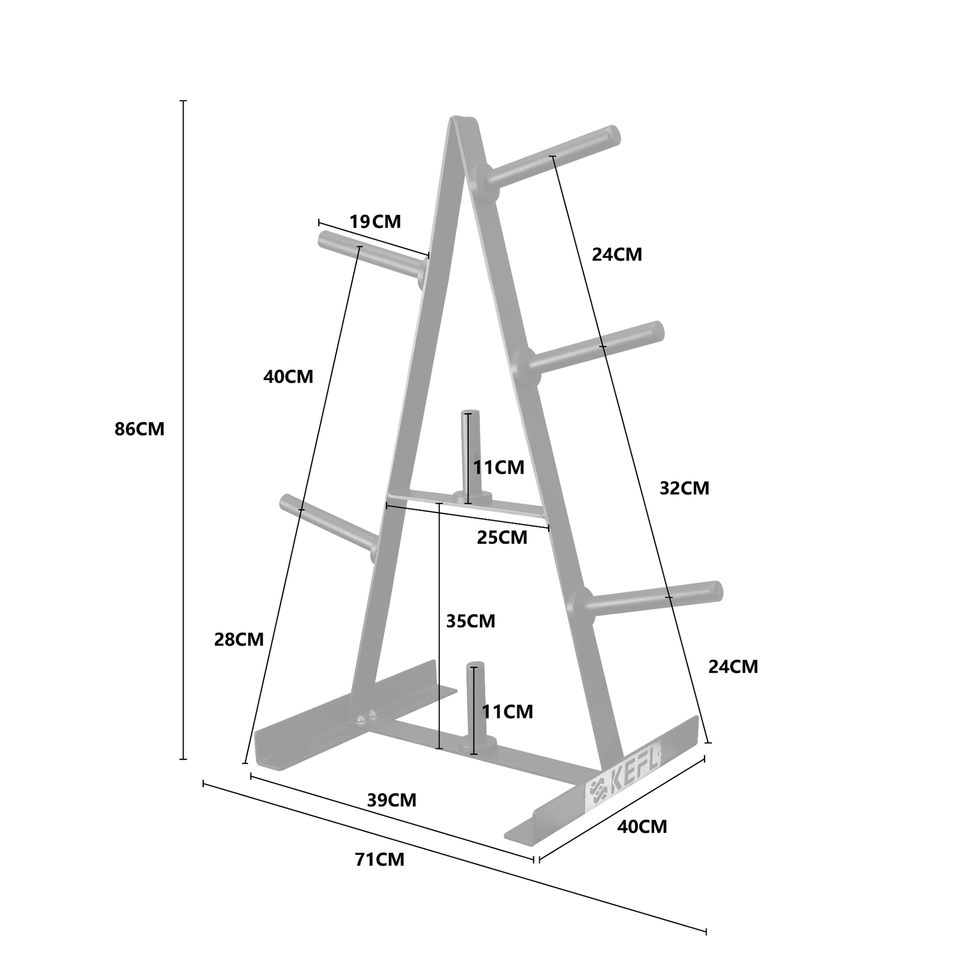 KEFL 1" Standard Weight Storage Rack