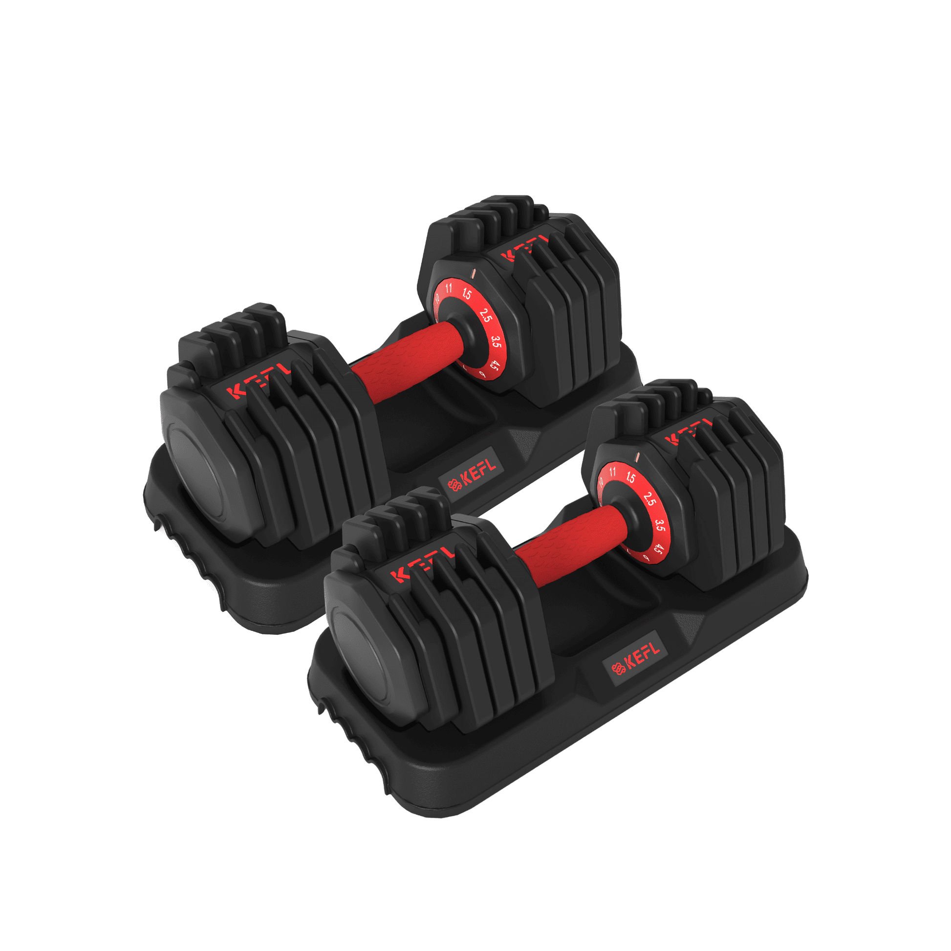 KEFL 11KG Premium Quick Dial Adjustable Dumbbell Pair