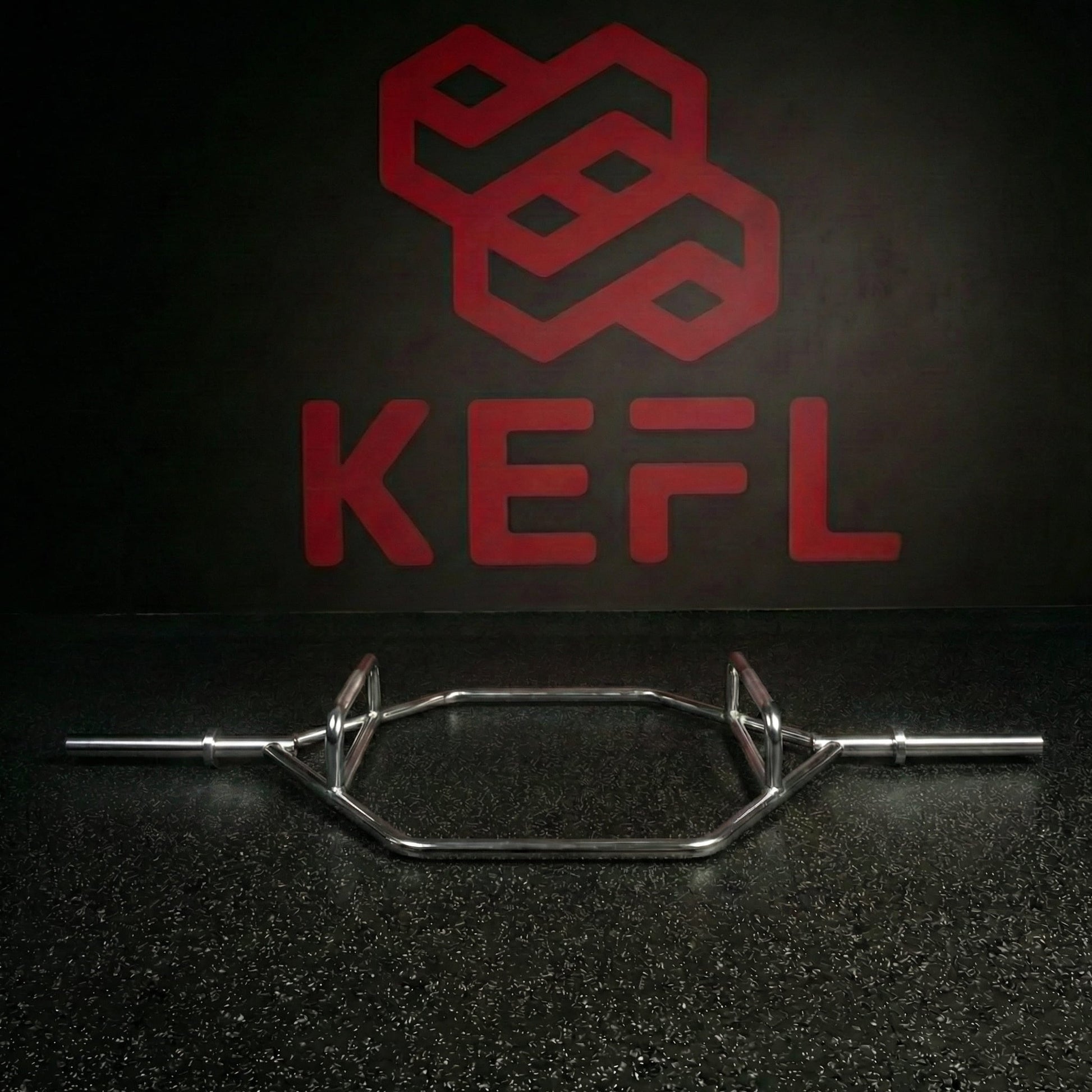 KEFL 2" Olympic Hex Bar 150CM Silver - Black