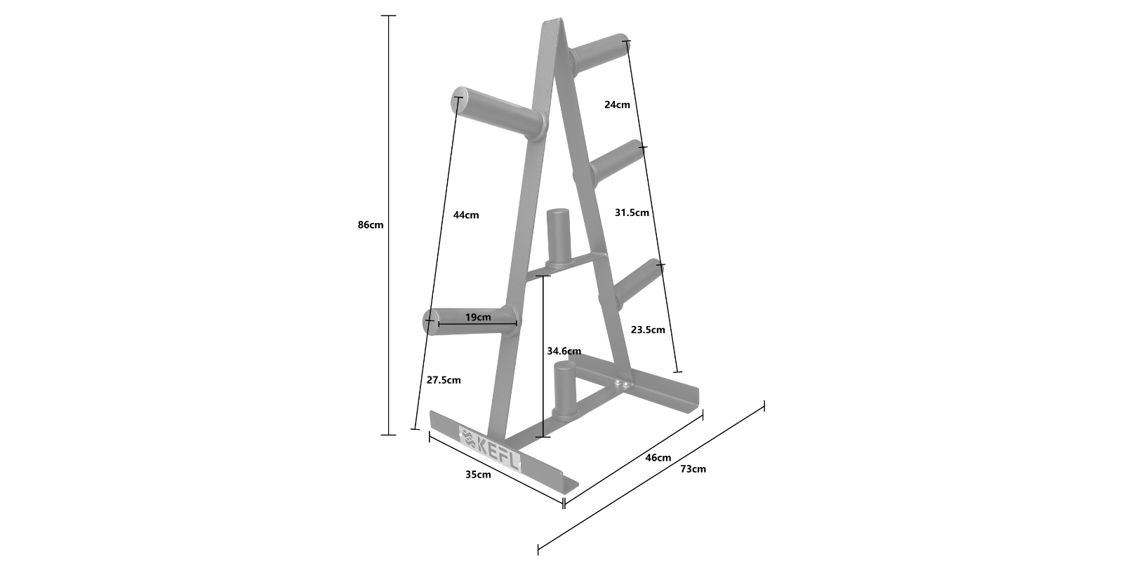 KEFL 2" Olympic Weight Storage Rack