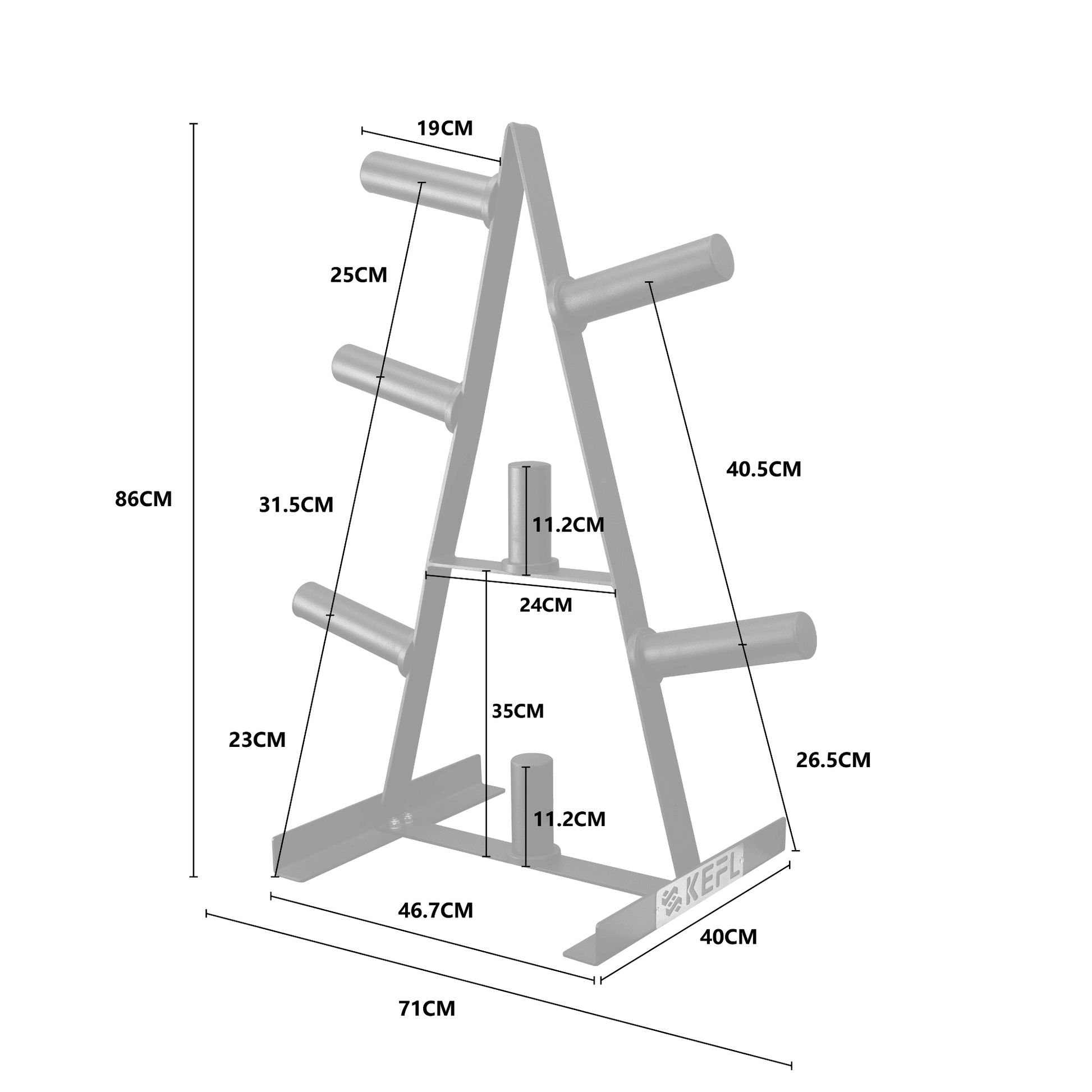 KEFL 2" Olympic Weight Storage Rack