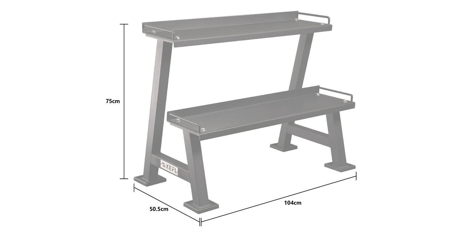 KEFL 2 Tier 300KG Kettlebell Rack - KEFL