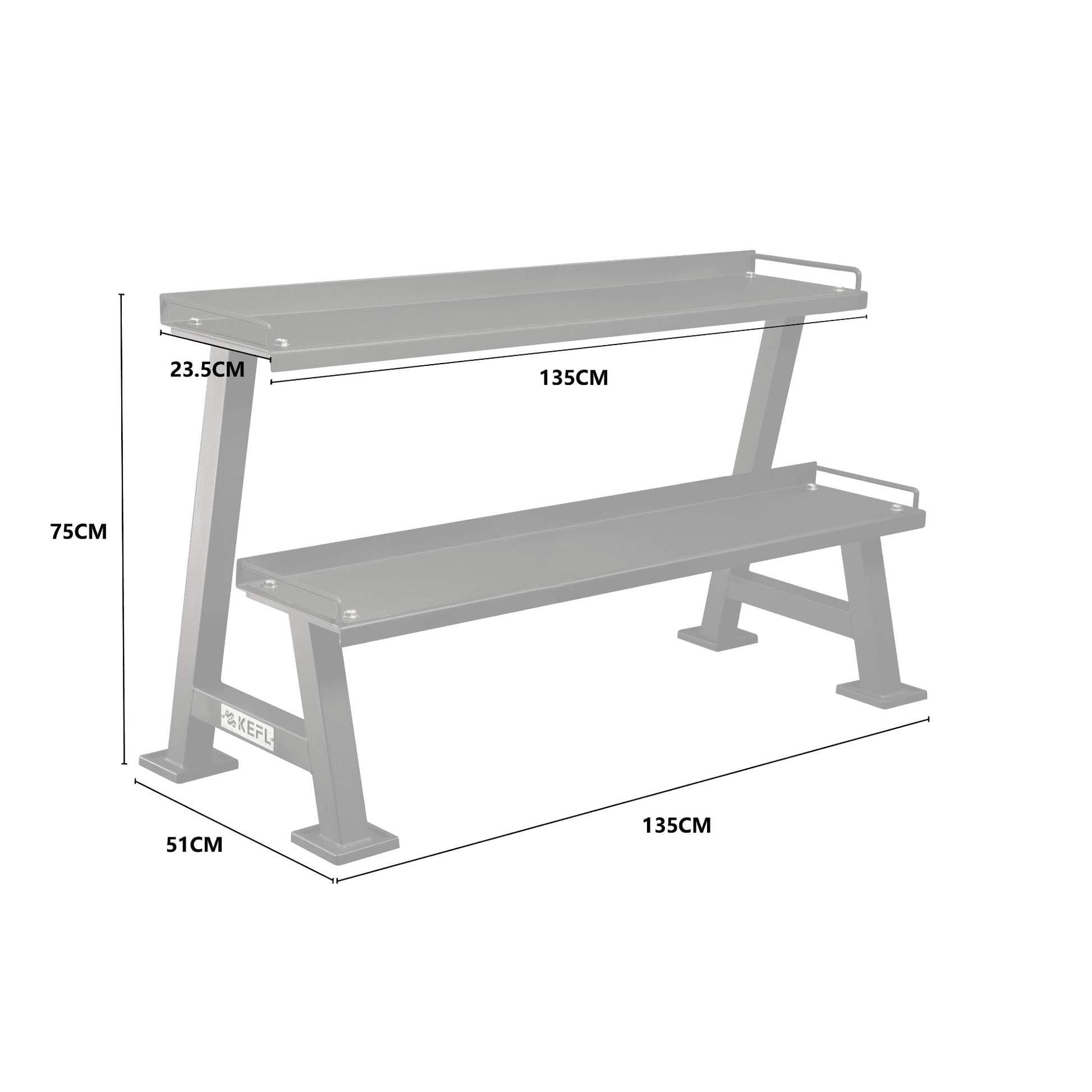 KEFL 2 Tier 400KG Kettlebell Rack