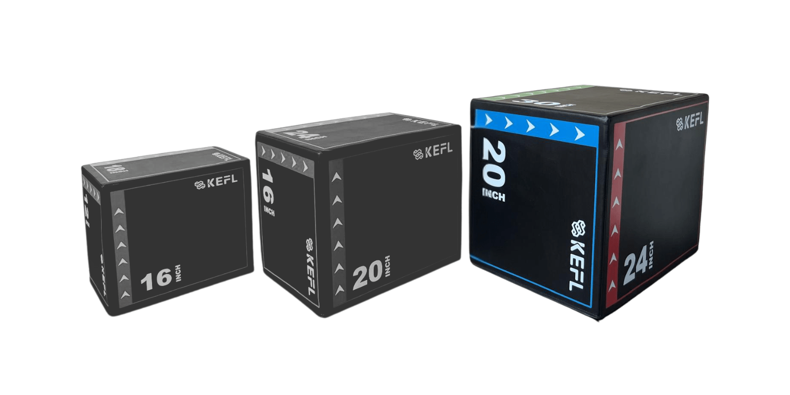 KEFL 3 in 1 Soft Plyo Jump Box - 30" X 24" X 20"