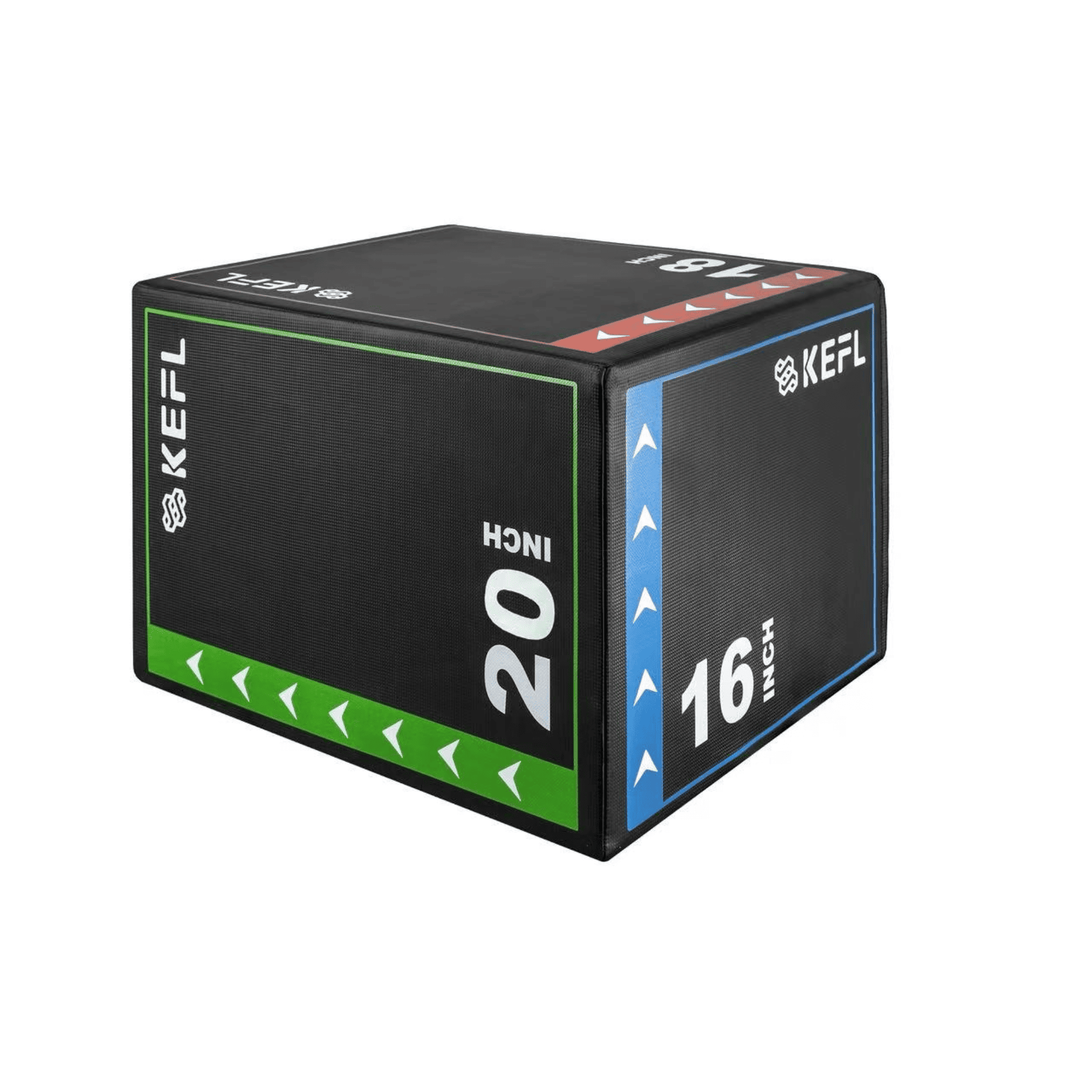 KEFL 3 in 1 Soft Plyometric Jump Box - 20" x 18" x 16"