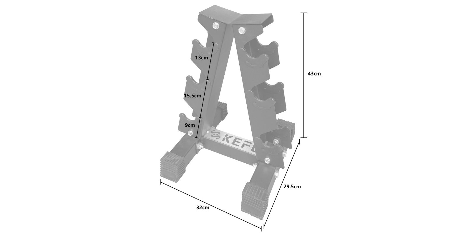 KEFL 3 Pair Vertical Dumbbell Rack