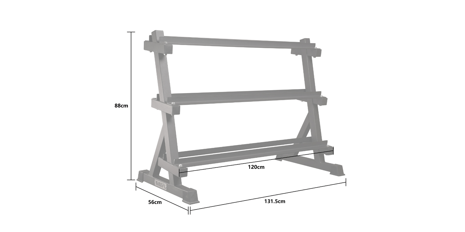 KEFL 3 Tier 400KG Dumbbell rack