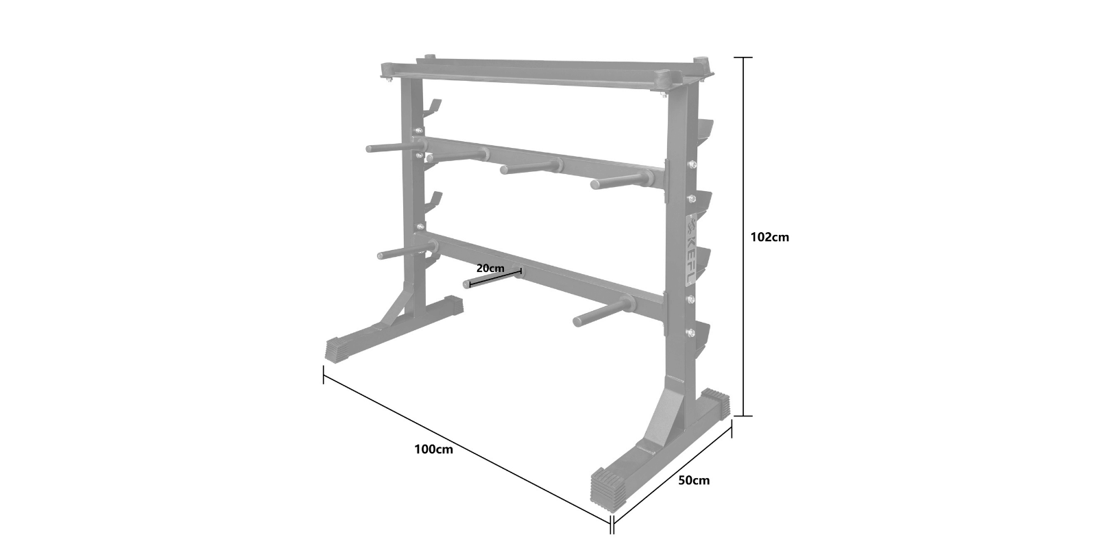KEFL 300KG Weight And Bar Rack