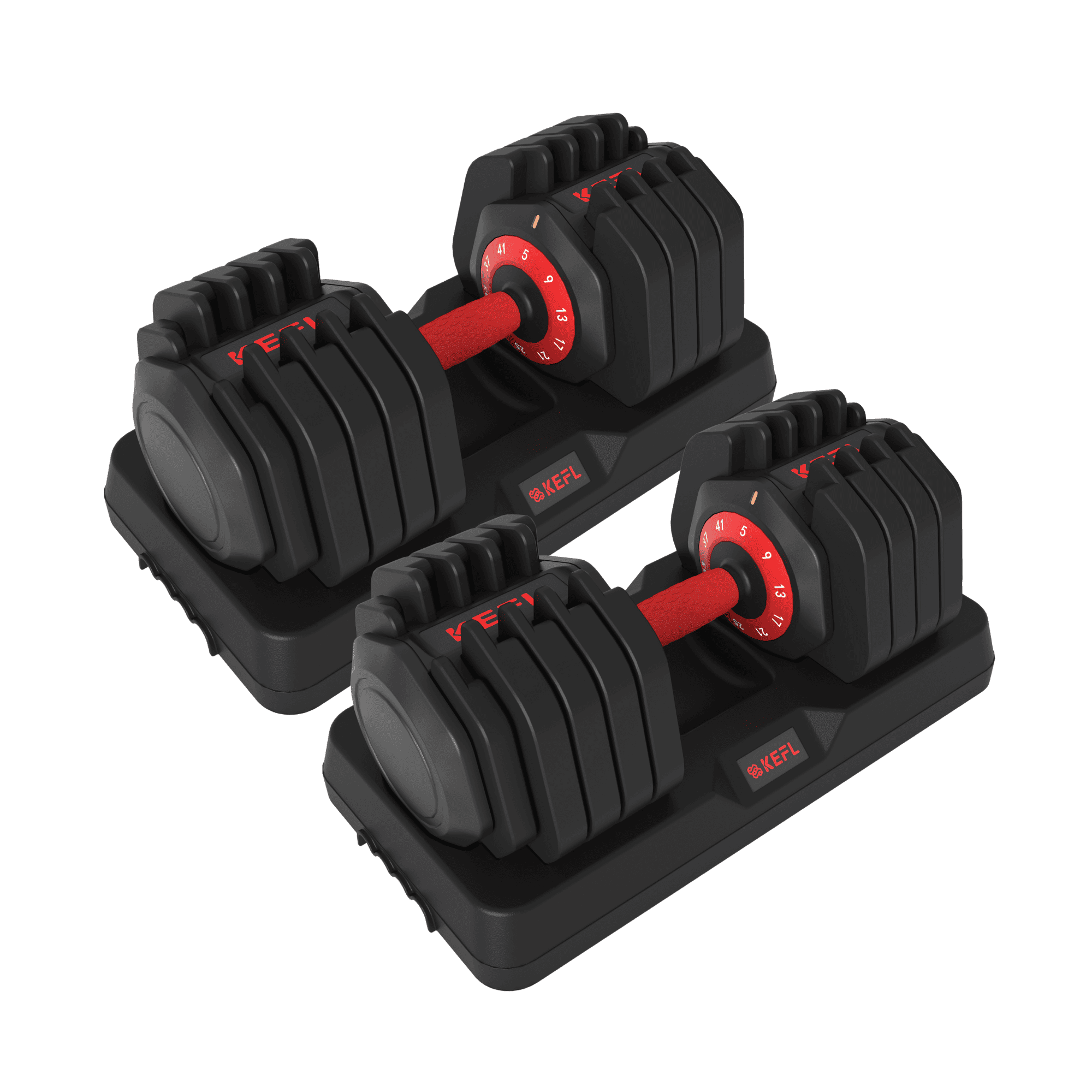 KEFL 41KG Premium Quick Dial Adjustable Dumbbell Pair