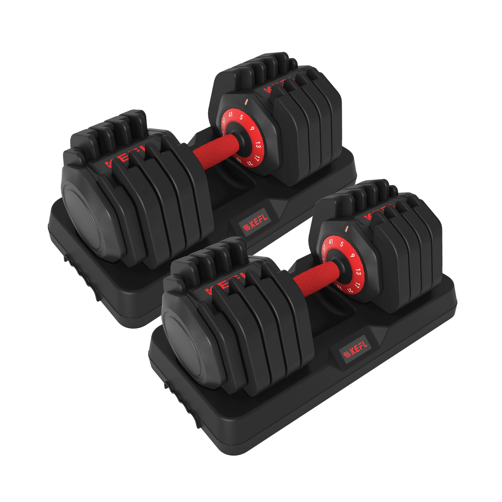 KEFL 41KG Premium Quick Dial Adjustable Dumbbell Pair
