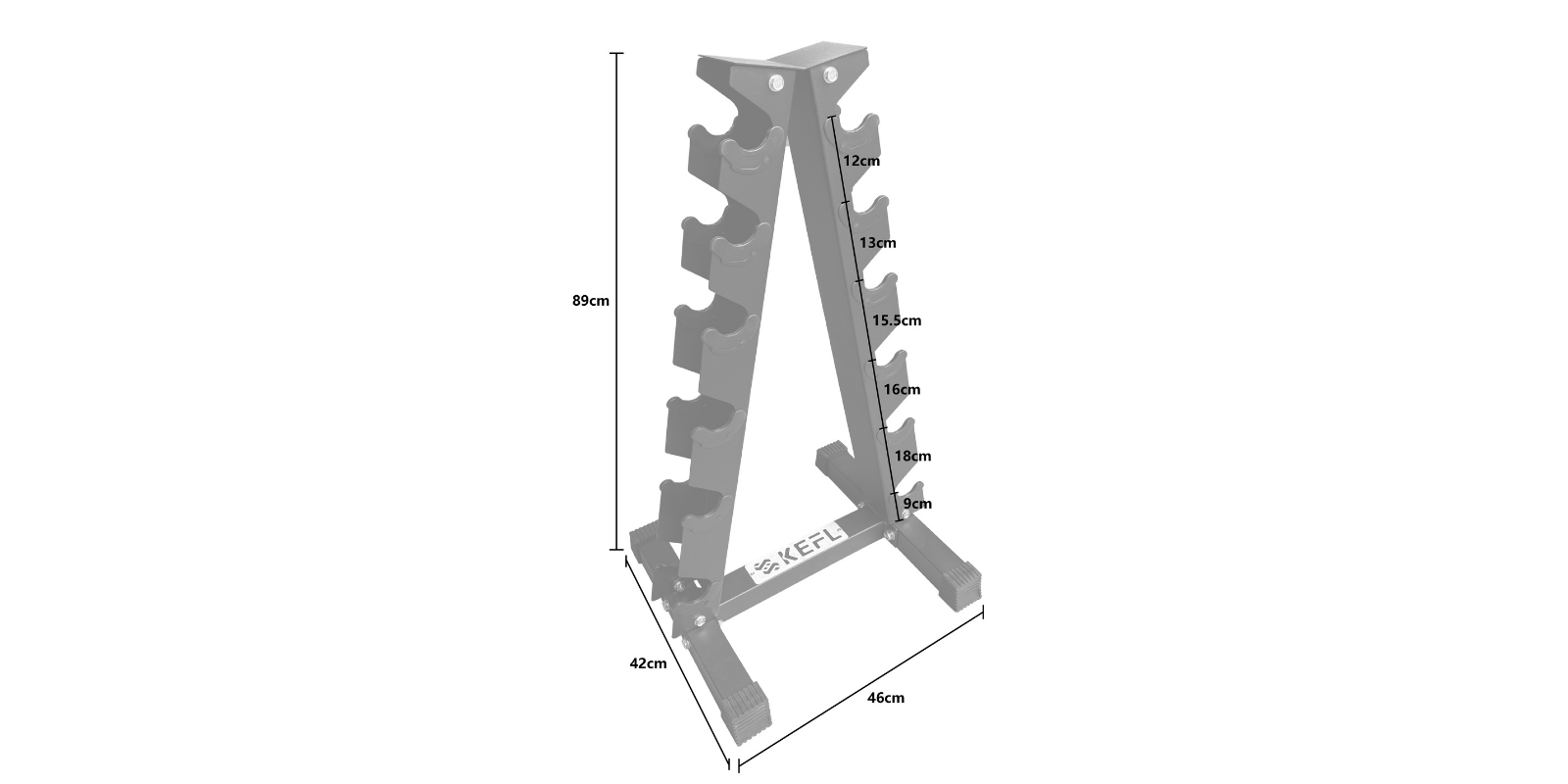 KEFL 6 Pair Vertical Dumbbell Rack